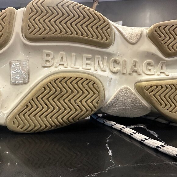 Gucci x Balenciaga The Hacker Project Triple S Beige Green Yellow - Size 42- US9 - Picture 11 of 13